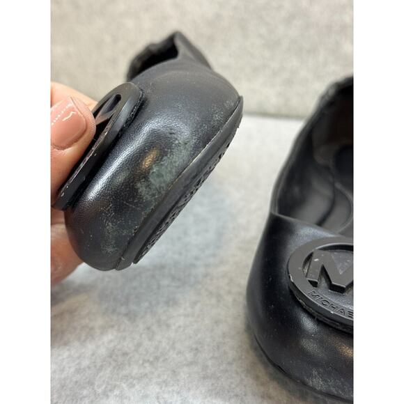 Michael Kors Lindsay Ballet All Black Leather Flats Blackout US 7.5 - EU 37 - Picture 11 of 11